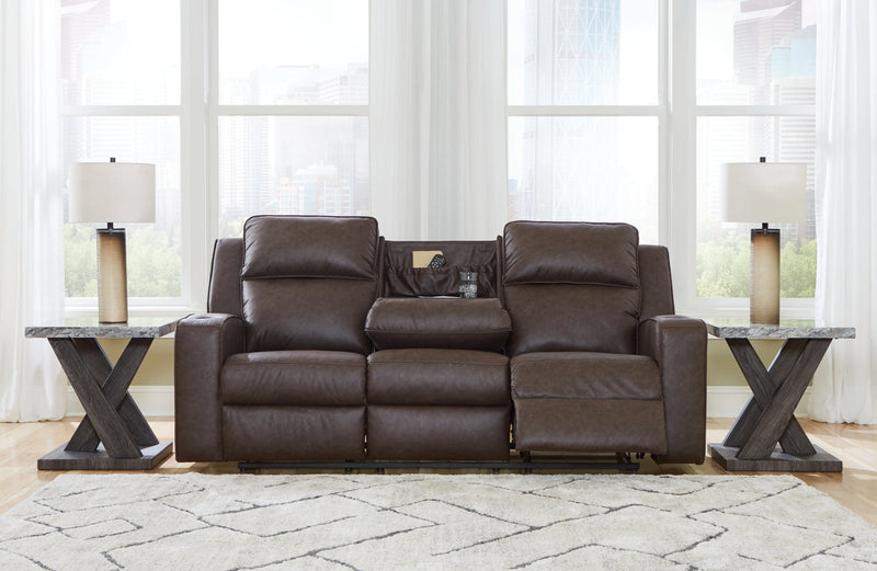 Lavenhorne Reclining Sofa w/Drop Down Table by Ashley Furniture