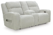 Belvarrow PWR REC Loveseat/CON/ADJ Reclining Loveseats Carvara PWR REC Loveseat CON ADJ HDRST Alloy