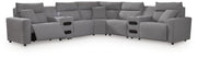 Modmax Power Reclining II 7-Piece Power Reclining Sectional with Audio Consoles