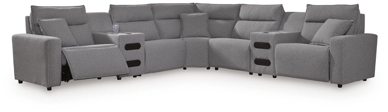 Modmax Power Reclining II 7-Piece Power Reclining Sectional with Audio Consoles