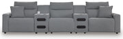 Modmax Power Reclining II 5-Piece Power Reclining Sectional with Audio Consoles
