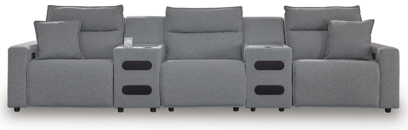 Modmax Power Reclining II 5-Piece Power Reclining Sectional with Audio Consoles