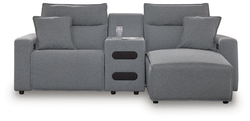 Modmax Power Reclining II 3-Piece Power Reclining Sectional with Chaise and Audio Console