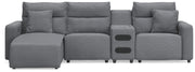 Modmax II 4-Piece Reclining Sectional with Chaise and Audio Console