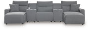 Modmax Power Reclining II 5-Piece Power Reclining Sectional with Chaise and Consoles