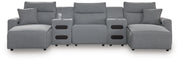 Modmax Power Reclining II 5-Piece Power Reclining Sectional with Chaise and Audio Consoles