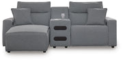 Modmax Power Reclining II 3-Piece Power Reclining Sectional with Chaise and Audio Console