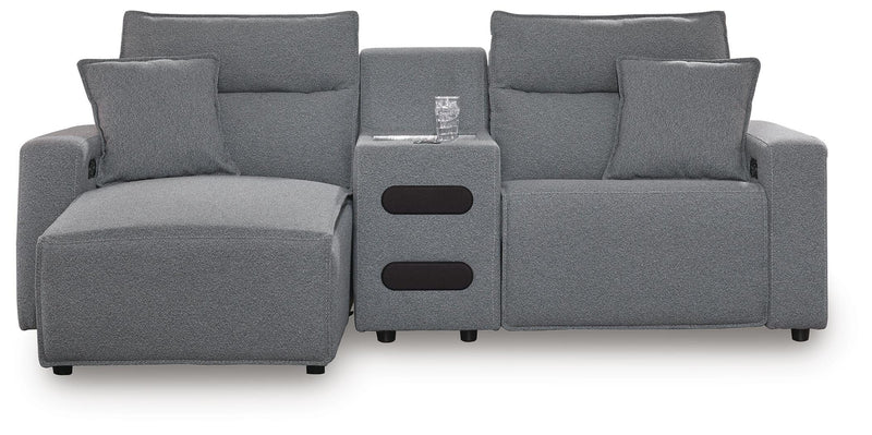 Modmax Power Reclining II 3-Piece Power Reclining Sectional with Chaise and Audio Console