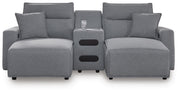 Modmax Power Reclining II 3-Piece Power Reclining Sectional with Chaise and Audio Console