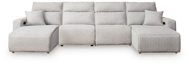 Modmax Power Reclining II 4-Piece Power Reclining Sectional with Chaise Stone