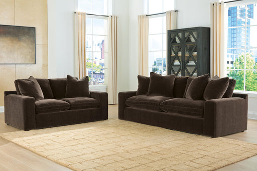 Maxton Heights Sofa and Loveseat Bittersweet