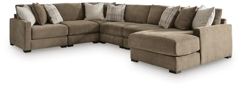 Camellia-Court Sectionals 6-Piece Sectional with Chaise