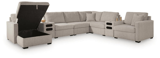 ModMax Luxe 8-Piece Sectional with Storage Chaise and Audio Consoles Standard