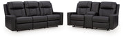 Mackmenville Reclining Sofa and Reclining Loveseat with Console Living Room Set