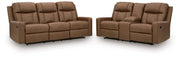 Mackmenville Reclining Sofa and Reclining Loveseat with Console Living Room Set