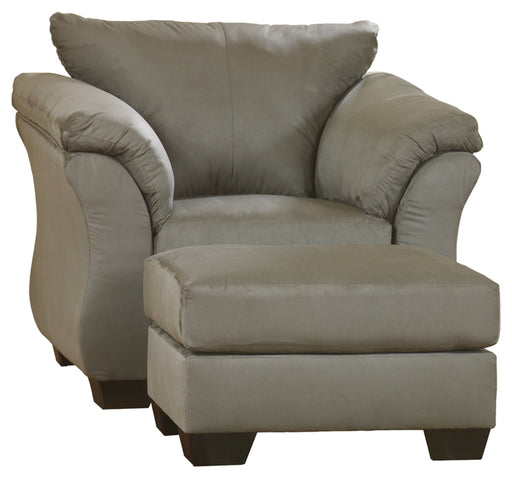 Darcy Chair and Ottoman Cobblestone