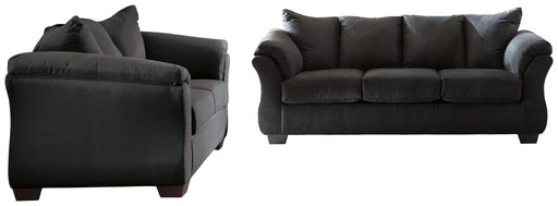 Darcy Living Room Set Black Sofa and Loveseat