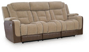 Mixed Motion PWR REC Sofa with ADJ Headrest Reclining Sofas Brownstone