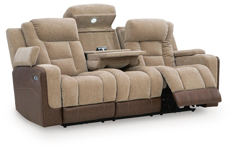Mixed Motion PWR REC Sofa with ADJ Headrest Reclining Sofas