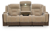 Mixed Motion PWR REC Sofa with ADJ Headrest Reclining Sofas