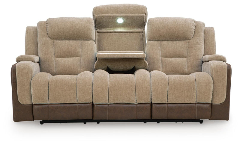 Mixed Motion PWR REC Sofa with ADJ Headrest Reclining Sofas