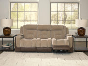 Mixed Motion PWR REC Sofa with ADJ Headrest Reclining Sofas