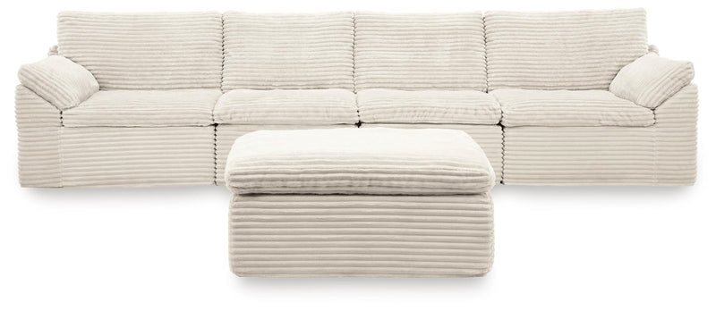 Canefield 4-Piece Sectional with Ottoman