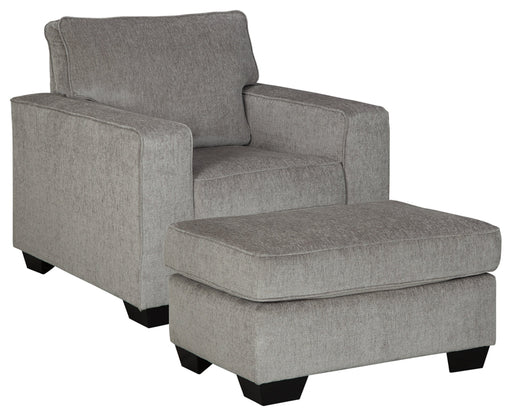 Altari Chair and Ottoman Alloy