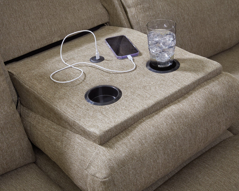 Tarrant Reclining Sofa w/Drop Down Table