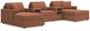 Modmax Sectionals - Spice 5-Piece Double Chaise with Audio Consoles
