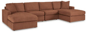 Modmax Sectionals - Spice 4-Piece Double Storage Chaise Sectional