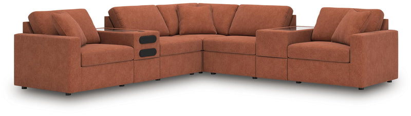 Modmax Sectionals - Spice 7-Piece Balanced Sectional with Audio and Storage Consoles