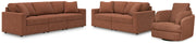 Modmax Living Room Set Spice Sofa, Loveseat and Recliner