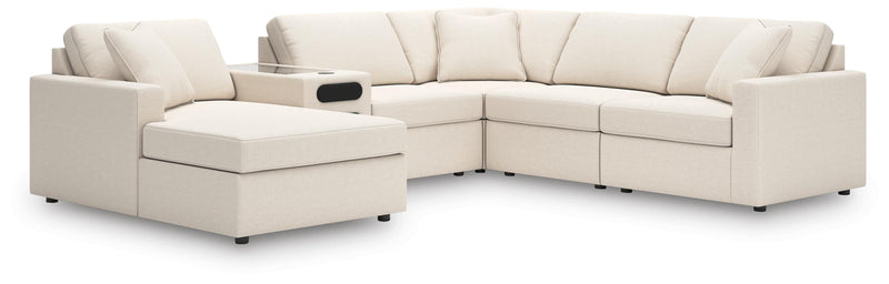 Modmax Sectionals - Oyster 6-Piece Sectional with Audio System and Chaise