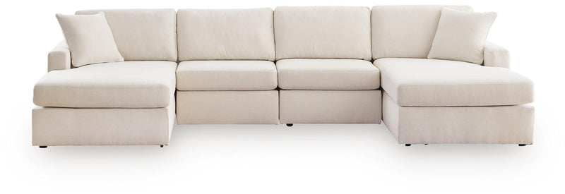 Modmax Sectionals - Oyster 4-Piece Double Storage Chaise Sectional