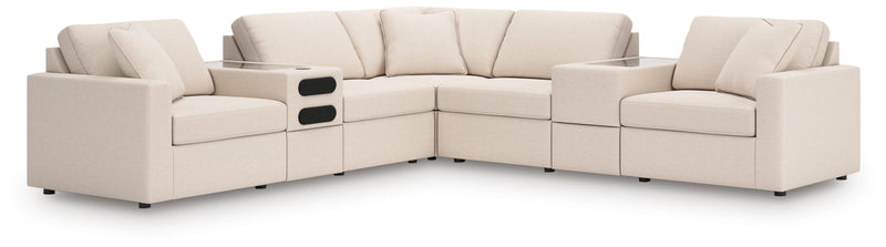 Modmax Sectionals - Oyster 7-Piece Balanced Sectional with Audio and Storage Consoles