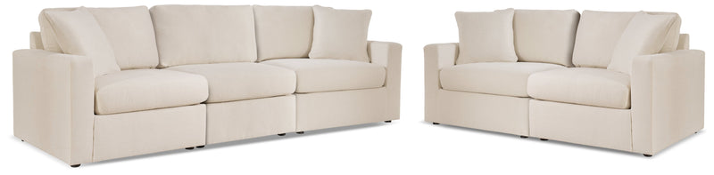 Modmax Living Room Set Oyster Sofa and Loveseat