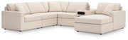 Modmax Sectionals - Oyster 6-Piece Sectional with Audio System and Chaise (92103S51)
