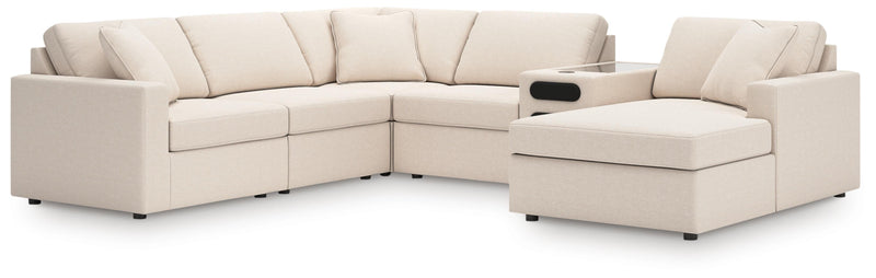 Modmax Sectionals - Oyster 6-Piece Sectional with Audio System and Chaise (92103S51)