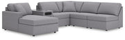 Modmax Sectionals - Granite 6-Piece Sectional with Chaise (92104S24)