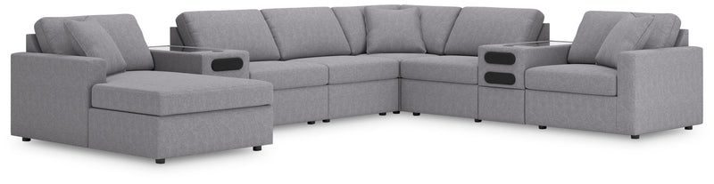 Modmax Sectionals - Granite 8-Piece Sectional with Audio System and Chaise (92104S49)