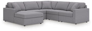 Modmax Sectionals - Granite 5-Piece Sectional with Chaise