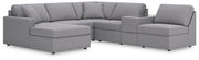 Modmax Sectionals - Granite 6-Piece Sectional with Chaise