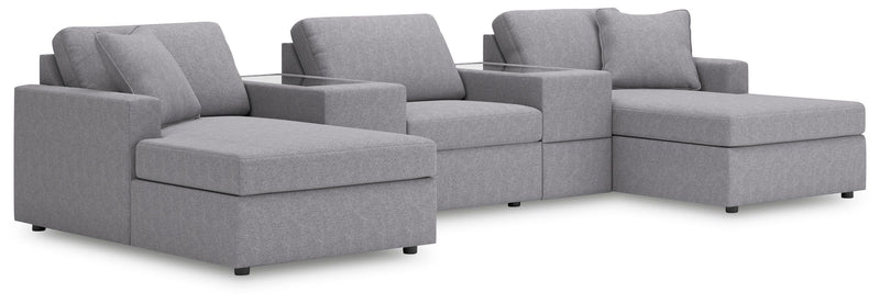 Modmax Sectionals - Granite 5-Piece Pit Sectional
