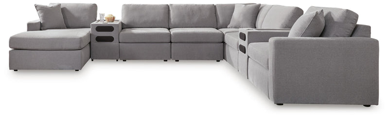 Modmax Sectionals - Granite 8-Piece Sectional with Storage Chaise and Audio Consoles