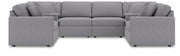 Premium Modmax 8-Piece Double Storage Chaise Sectional with Audio and Storage Consoles