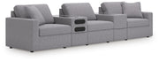 Modmax Sectionals - Granite 5-Piece Sectional with Audio System