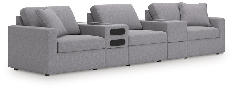 Modmax Sectionals - Granite 5-Piece Sectional with Audio System