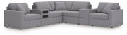 Modmax Sectionals - Granite 7-Piece Balanced Sectional with Audio and Storage Consoles