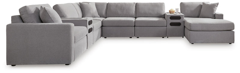 Modmax Sectionals - Granite 8-Piece Sectional with Storage Chaise and Audio Consoles (92104S98)